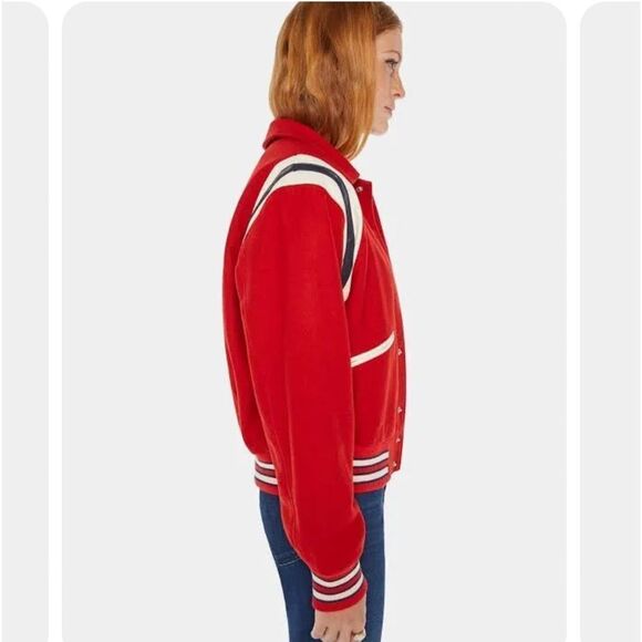 NWT MOTHER The Boyfriend Varsity Jacket Large SOLD OUT - Picture 7 of 11